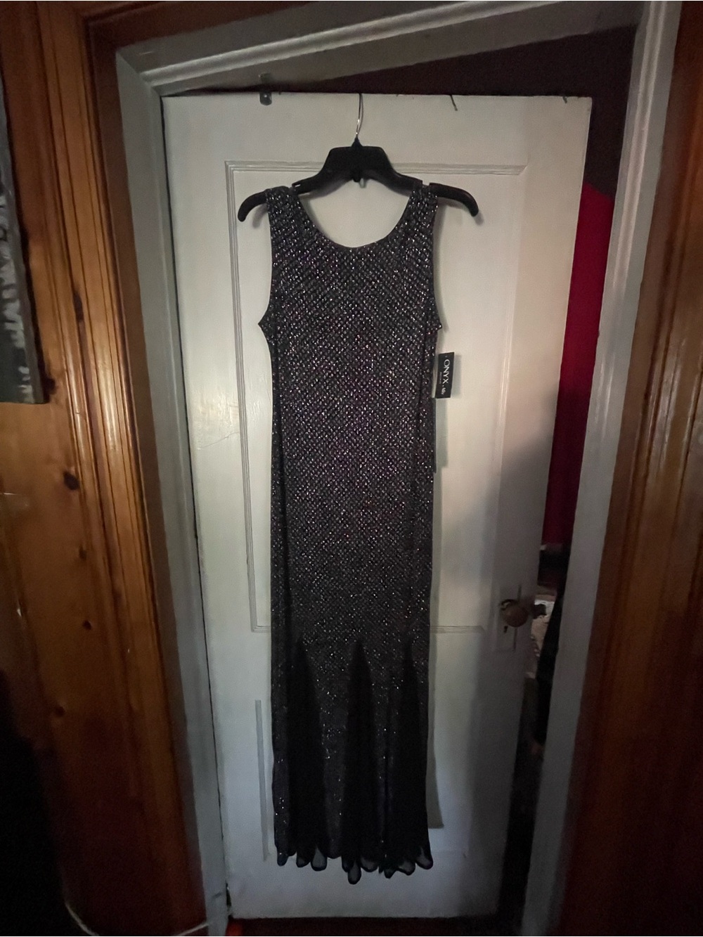 Onyx Nite Black Sequin Maxi Gown
